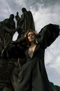 Jumpsuit With Oversized Silk Sleeves